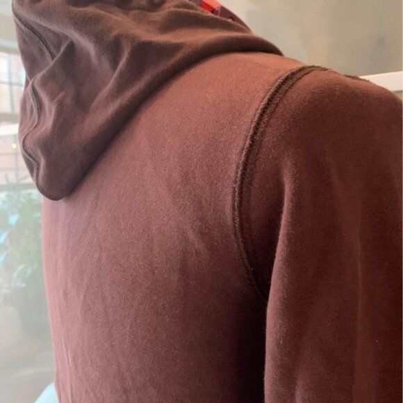 Nitrogen Long Brown hooded sweatshirt with front zipper Medium - Picture 3 of 7